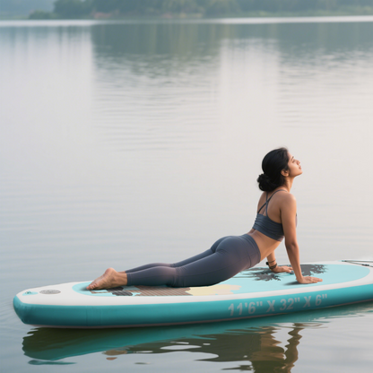 PORTABLE INFLATABLE STAND UP PADDLE BOARD | 10'6"×32"×6" DIMENSIONS | PREMIUM PVC MATERIAL | FULL KIT FOR ADULTS/YOUTH