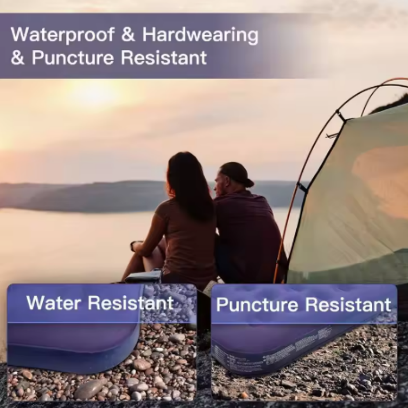 Single/Double Inflatable Air Mattress | Air Bed With Built-In Electric Pump | Camping Airbed | Integrated Pillow & Storage Bag