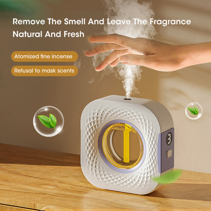 60㎡ Wall-Mounted Aromatherapy Machine | Air Purifier + Toilet Deodorizer + Humidifier + Colorful Night Light