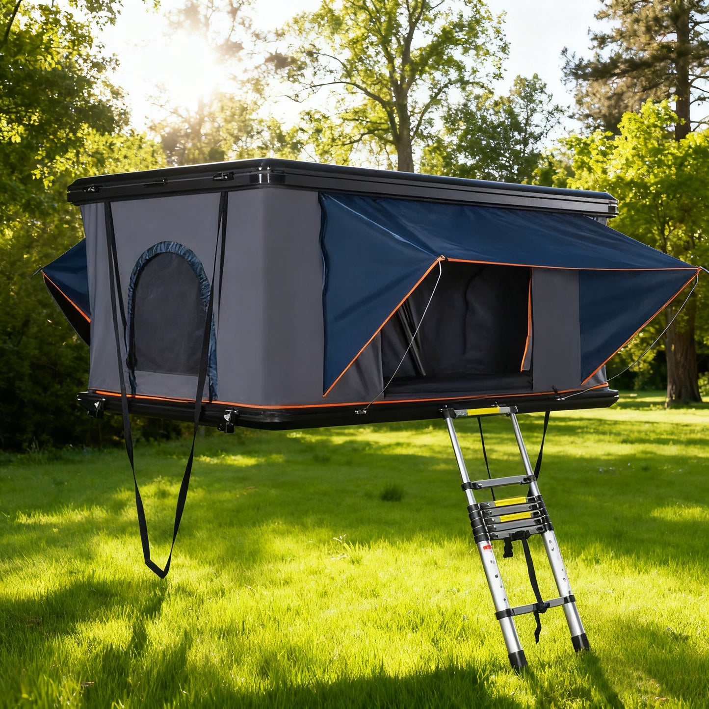 3-4 PERSON TENT Waterproof Roof Tent |  Portable Double-Layer Oxford Fabric and Ladder For Outdoor Camping