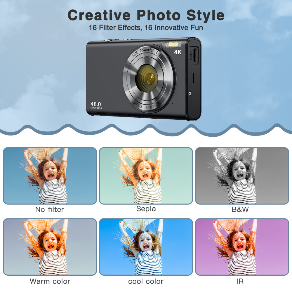 4K Digital Camera, Auto Focus, UHD Video Blogging Camera