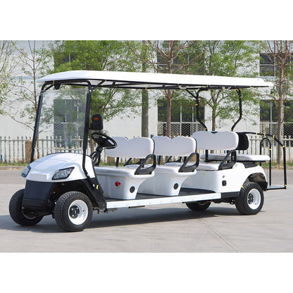 6-Seater Golf Cart | Four-Wheel Electric Sightseeing Car | Electric Golf Cart | Scenic Area Sightseeing Car | Foreign Trade Sightseeing Car