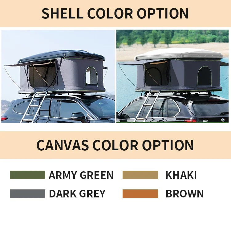 New Arrival Camper Trailer Roof Tent Box | Clamshell Aluminium Rooftop Tent | With Awning