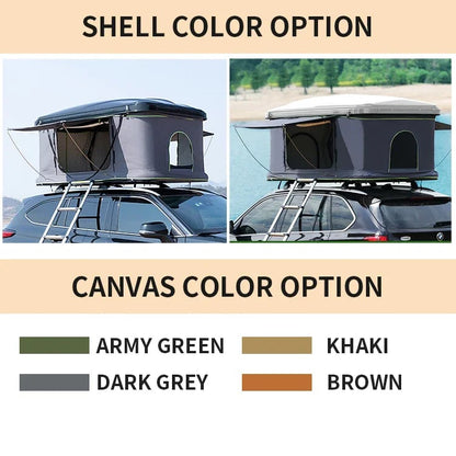 New Arrival Camper Trailer Roof Tent Box | Clamshell Aluminium Rooftop Tent | With Awning