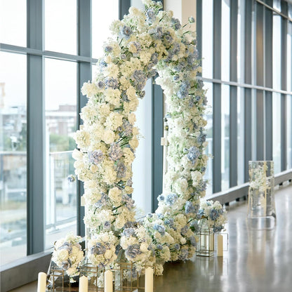 100 Pcs Silk Hydrangea Artificial Flowers | Fake Hydrangea Bouquet with Stems | Wedding DIY Floral Decor Supplies
