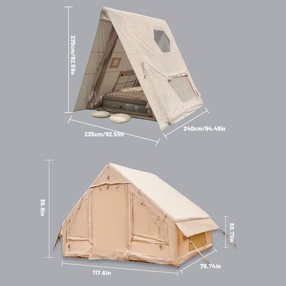 1-2 People Tent Triangle Inflatable Camping Tent | Quick Setup | 4-Season Waterproof Windproof Outdoor Tent | Portable House Hiking & Fishing Special