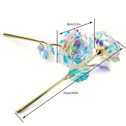 10PCS 24K Foil Plated Rose | Valentine's Day Creative Gift | Forever Love Wedding Decor