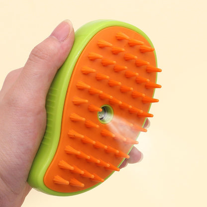 3-in-1 Cat Dog Steam Brush | Electric Sprayer | Massage | Pet Grooming Tool | Supplies