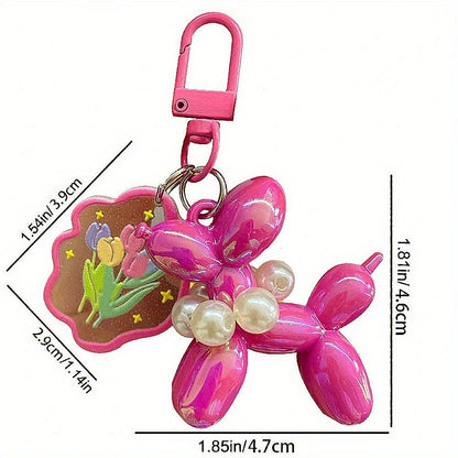 New Balloon Dog Keychain Models for Girls | Sweet Ins Style Balloon Dog Phone Chain Key Buckle Accessories Bag Pendant Toys New