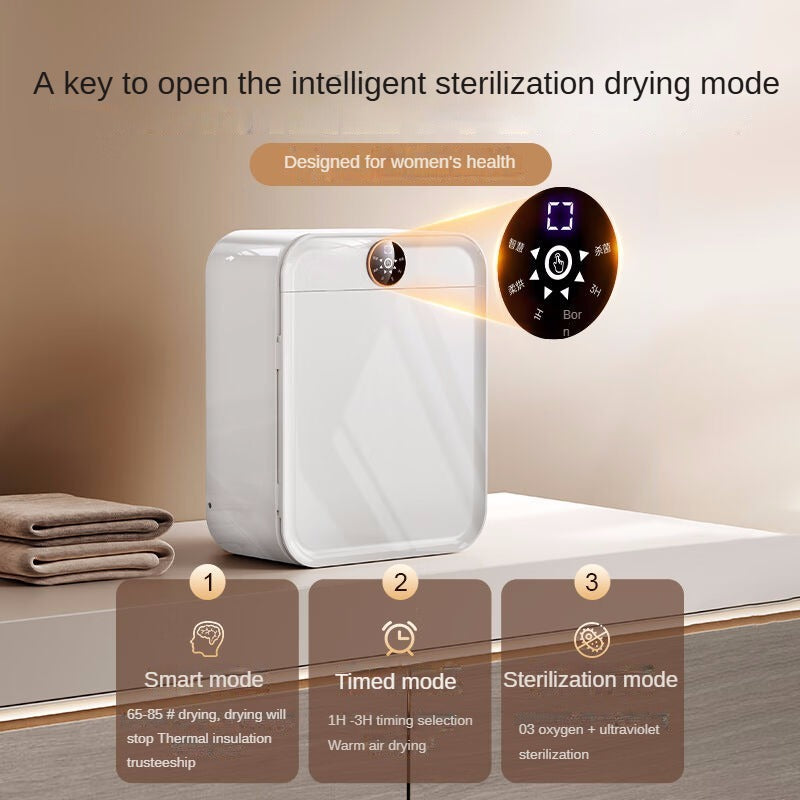 A fully - automatic mini household wall - mounted underwear sterilizing dryer. It has soft sterilizing and drying functions, gets rid of the trouble of hanging out clothes for drying