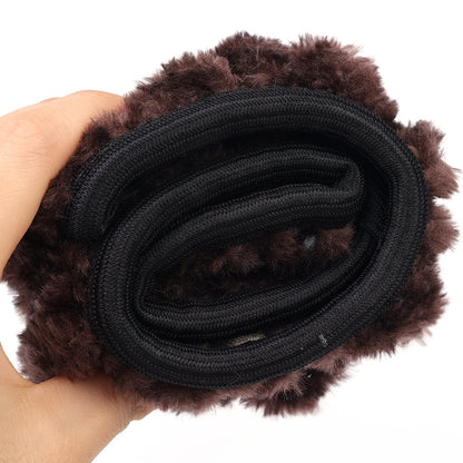 Car Plush Warm Steering Wheel Cover Auto Stylish Winter Faux Fur Steering Wheel Covers Universal Car Interior Accessories