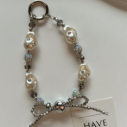 Luxury Pearl Crystal Bead Rhinestone Lanyard | Universal Anti-Lost Key Chain