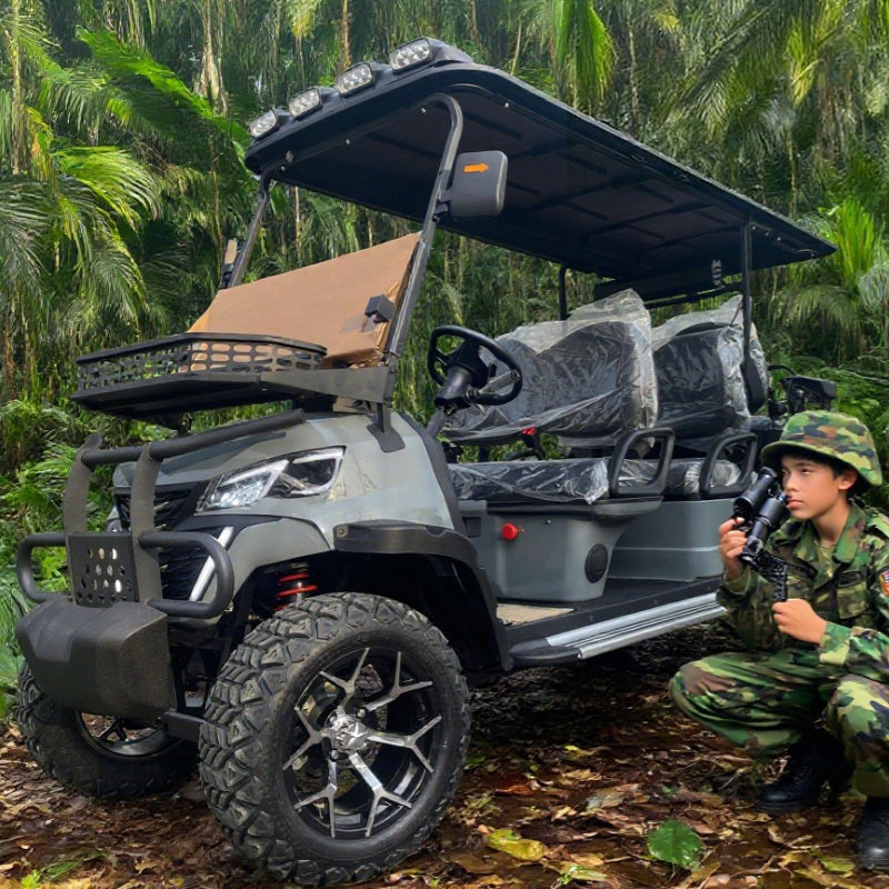New Design 6-Seater Electric Golf Cart | 72V Lithium Battery | Street Legal Off Road | Aluminum Alloy Wheels