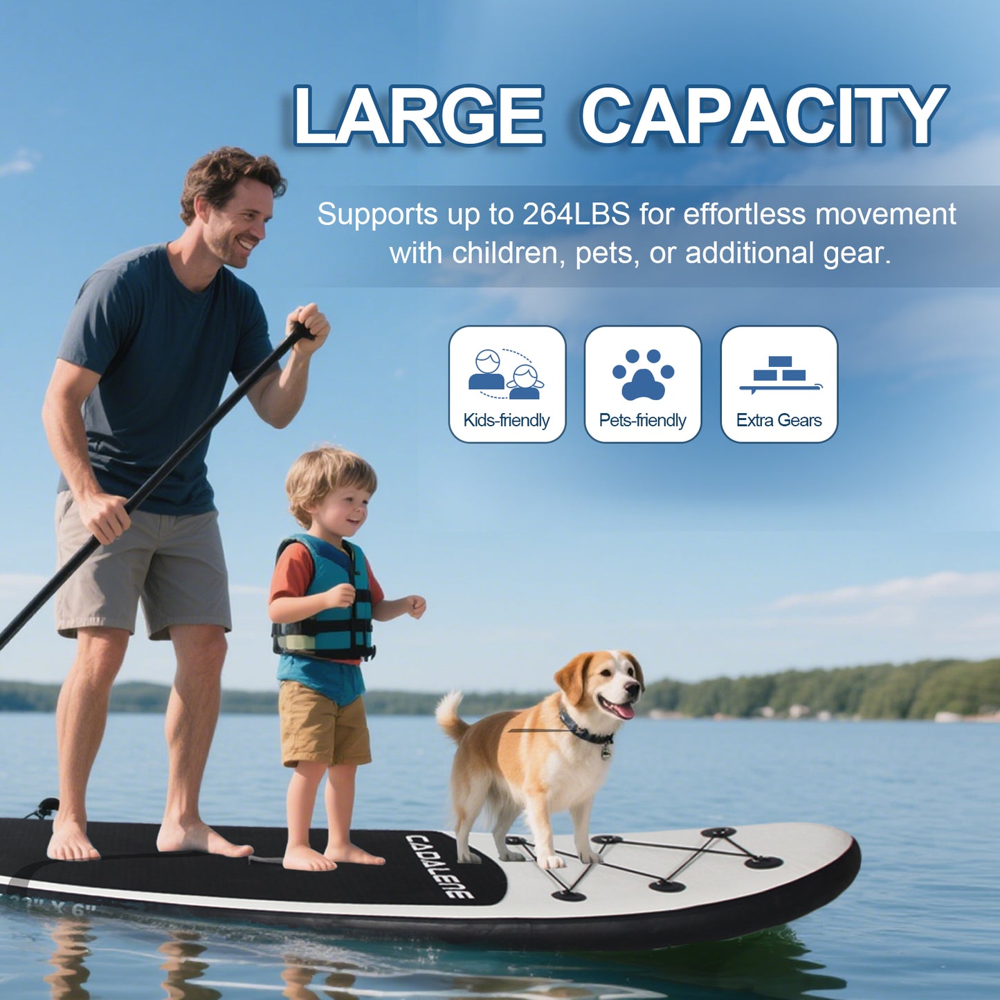 PREMIUM INFLATABLE STAND UP PADDLE BOARD | COMPLETE SUP ACCESSORIES | NON-SLIP EVA DECK | 10' STABLE PADDLE BOARD FOR ADULTS