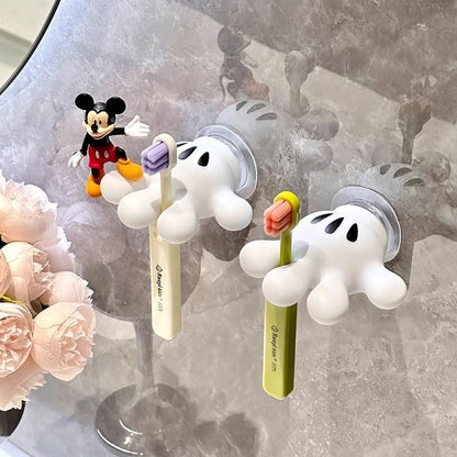 Disney Mickey wall-mounted punch-free cartoon palm-shaped toothbrush holder waterproof and moisture-proof seamless installation