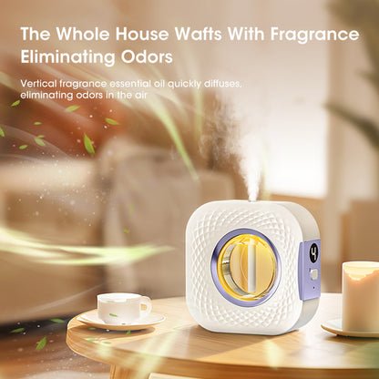60㎡ Wall-Mounted Aromatherapy Machine | Air Purifier + Toilet Deodorizer + Humidifier + Colorful Night Light