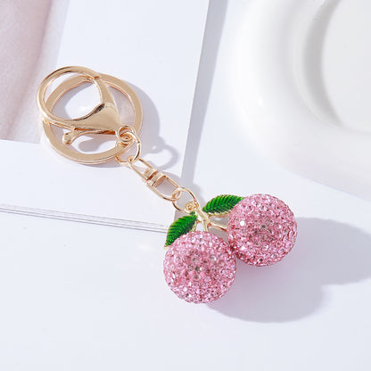 Full Rhinestones Cherry Keychain | Couple & Girl’s Cute Decoration Pendant