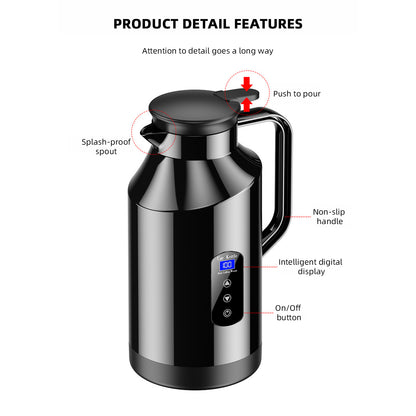 Portable Car Hot Kettle | 1500ML Large Capacity | 304 Stainless Steel Water Heater | Travel Auto 12V 24V | For Tea Coffee