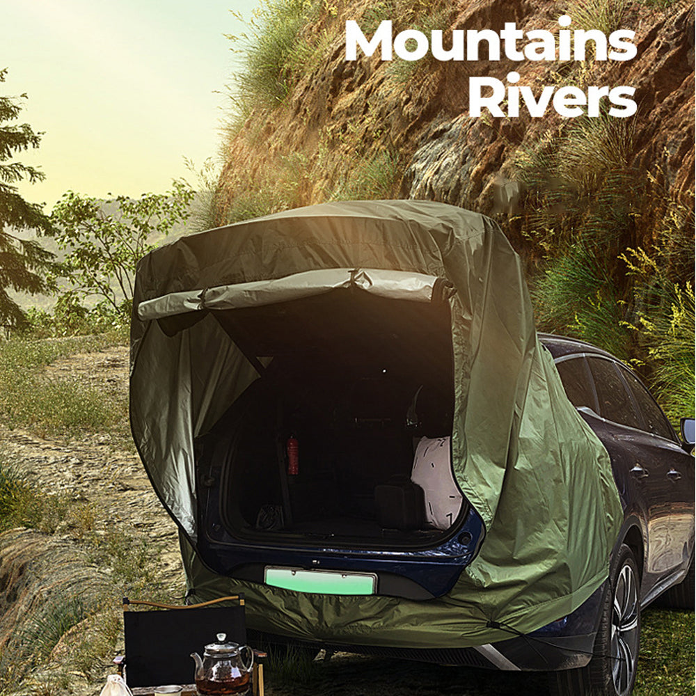 1-2 PERSON TENT Outdoor Car Rear Tent | Camping Picnic Car Rear Tent | Canopy-Equipped Car Rear Extension Tent | Sunshade & Rainproof Car Rear Tent