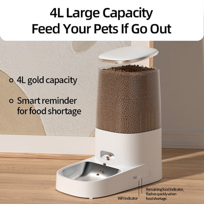 4L Automatic Pet Feeder Dispenser | Remote Control | Smart WiFi | For Pet Dry Food