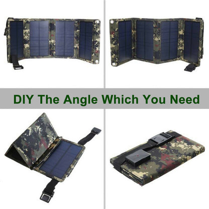 1pc Portable Foldable Solar Panel | 80W Power Output | USB Interface | For Outdoor Travel And Camping