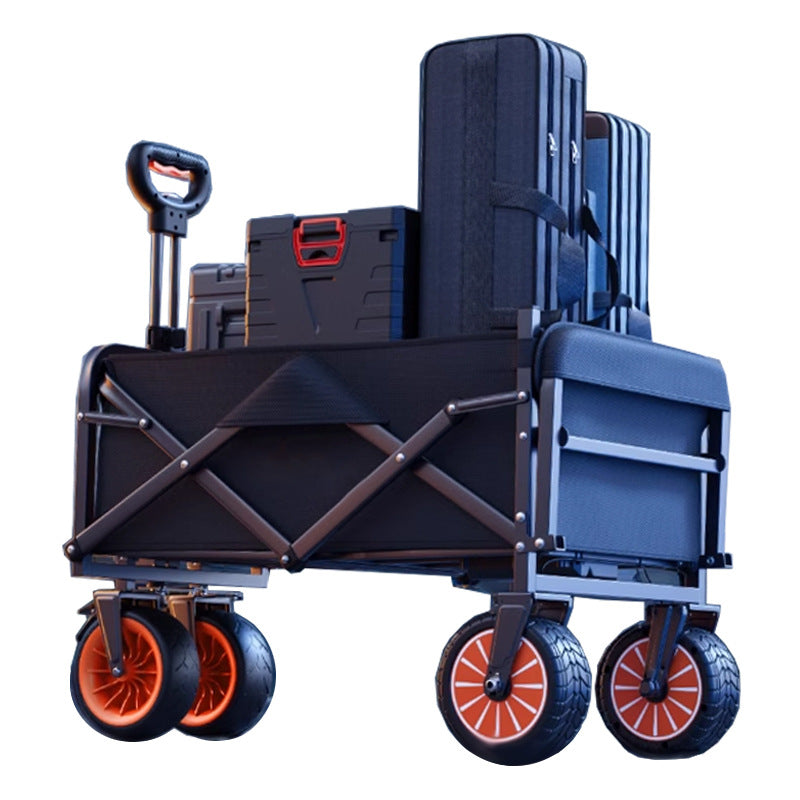 Electric camper outdoor camping folding cart camp power hand pull picnic trailer electric power