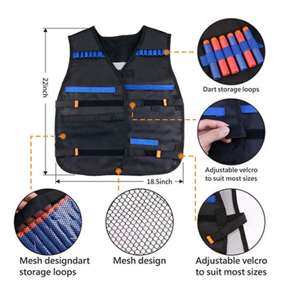 Children Kids Tactical Outdoor Vest Holder Kit Game Guns Accessories Toys for Nerf N-Strike Elite Series Bullets Boys Gifts Toy