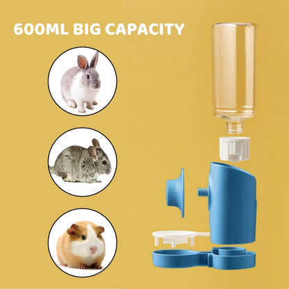Rabbit Hanging Water Bottle Dispenser | Cage-Mounted Pet Water Feeder