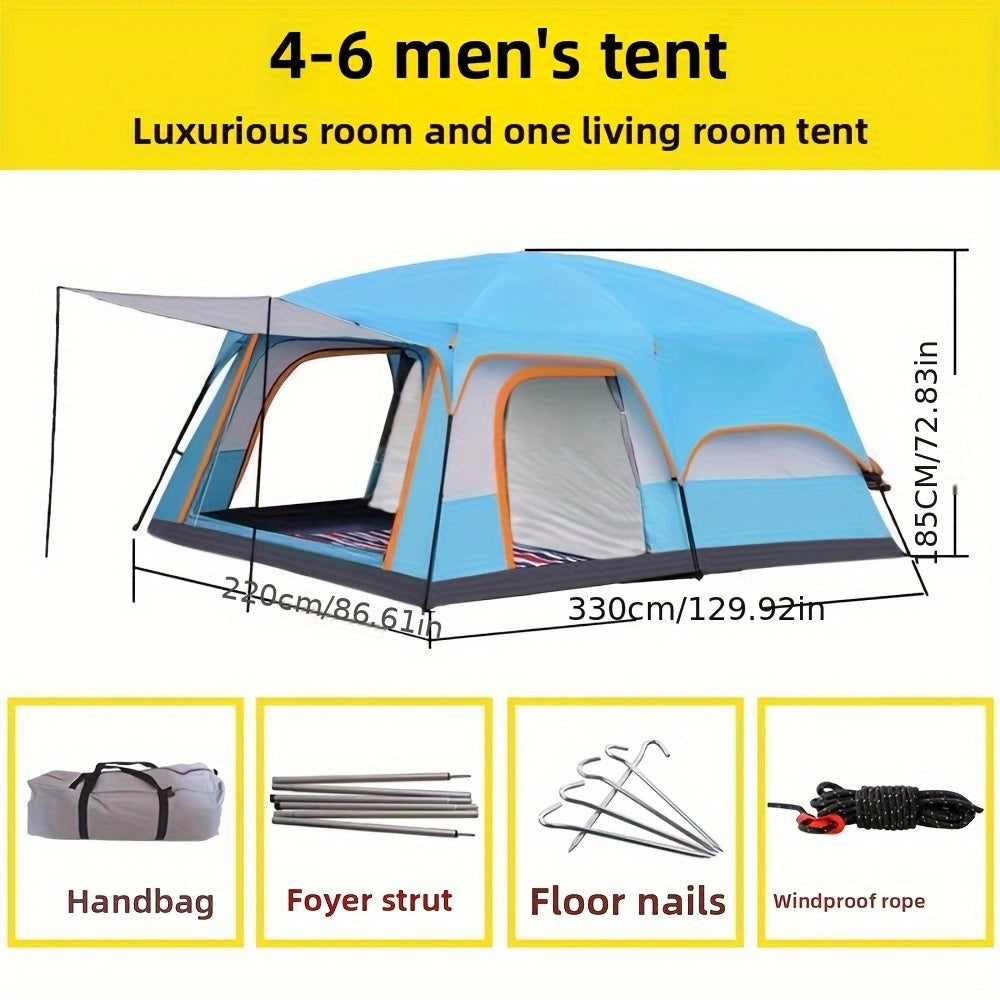 5-8 PERSON TENT In 2025 | Upgrade To A Two-Bedroom | One-Living-Room Outdoor Folding Portable Windproof Tent