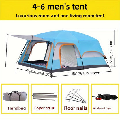5-8 PERSON TENT In 2025 | Upgrade To A Two-Bedroom | One-Living-Room Outdoor Folding Portable Windproof Tent