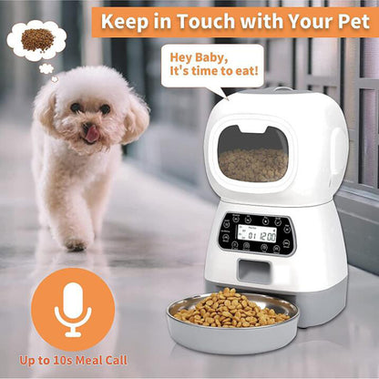 3.5L Automatic Pet Dog Cat Feeder | Smart Food Dispenser | For Cats Dogs | Timer