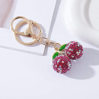 Full Rhinestones Cherry Keychain | Couple & Girl’s Cute Decoration Pendant