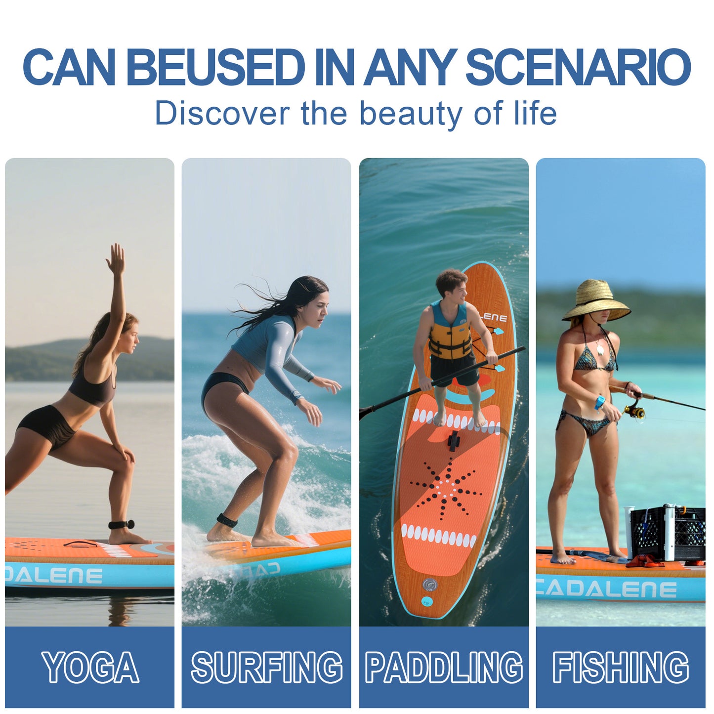 10' INFLATABLE STAND UP PADDLE BOARD | PREMIUM SUP ACCESSORIES | NON-SLIP COMFORT DECK | FOR YOUTH & ADULTS