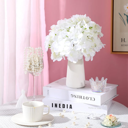 100 Pcs Silk Hydrangea Artificial Flowers | Fake Hydrangea Bouquet with Stems | Wedding DIY Floral Decor Supplies