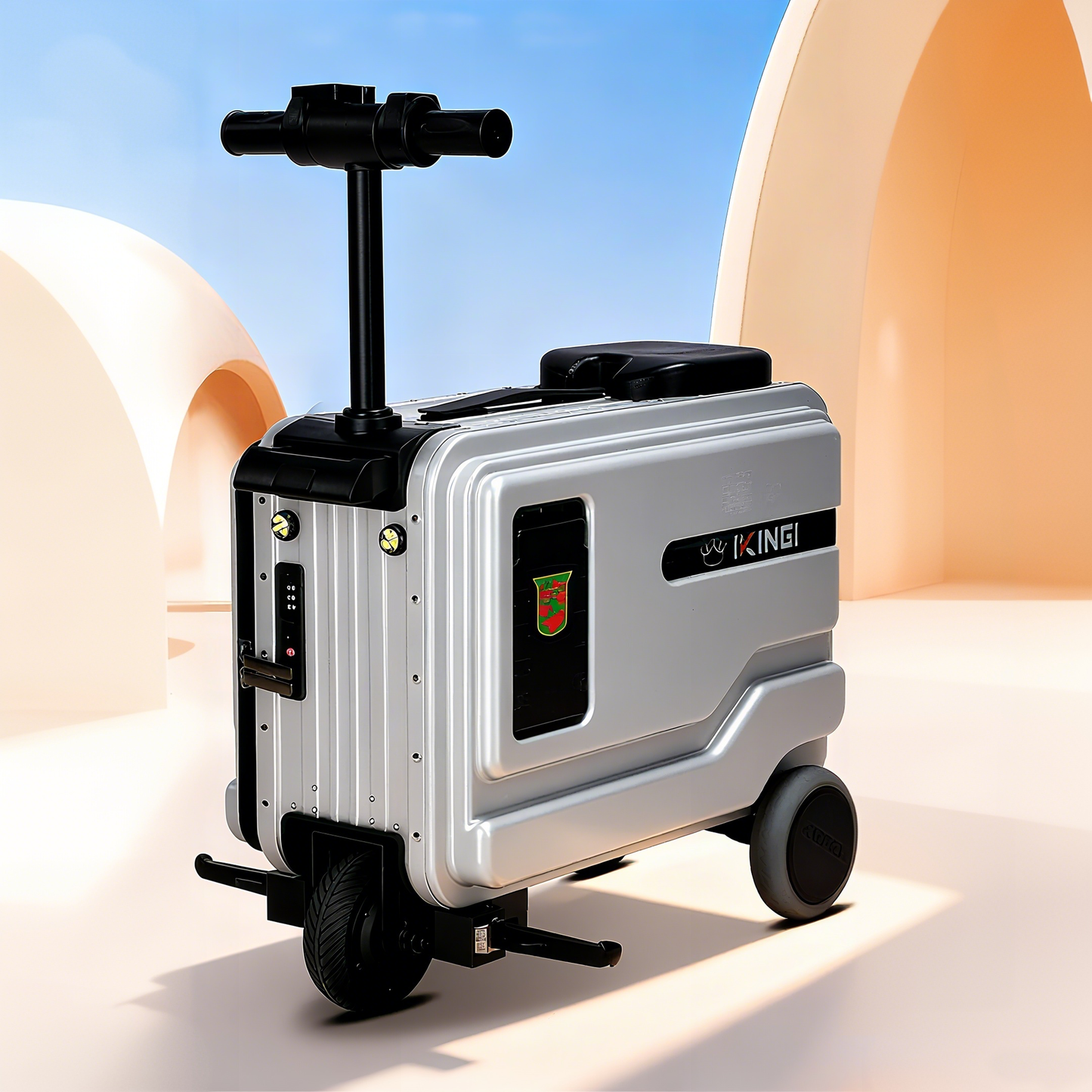 Foreign trade 20 inch smart electric riding box trolley case multifunctional electric luggage pull gift electric boarding bag