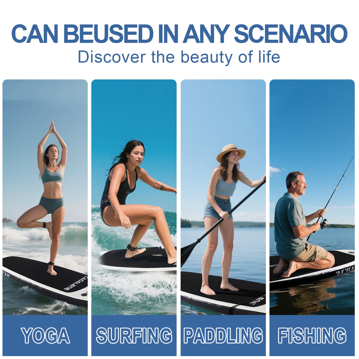 PREMIUM INFLATABLE STAND UP PADDLE BOARD | COMPLETE SUP ACCESSORIES | NON-SLIP EVA DECK | 10' STABLE PADDLE BOARD FOR ADULTS