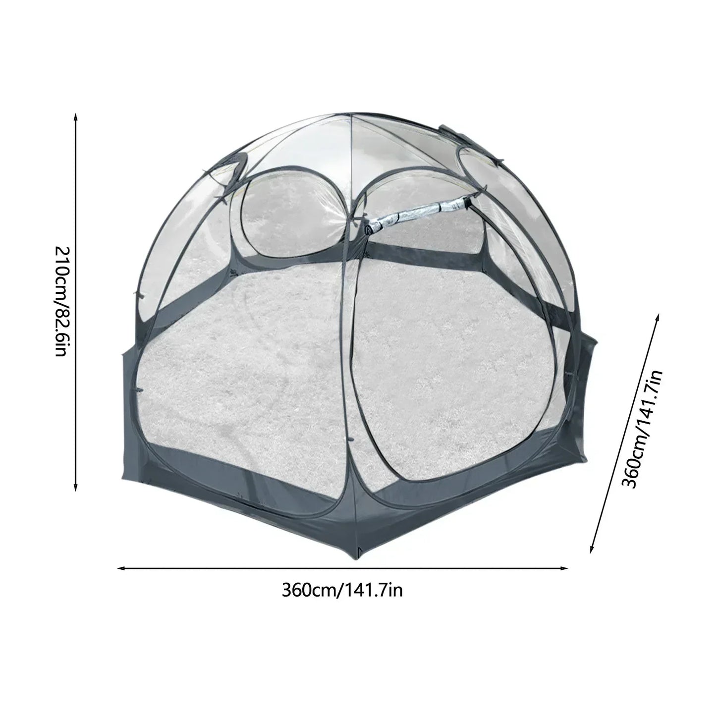 5-8 PERSON TENT Sunroom Transparent Camping Tent | Starry Sky Dome Tent | Portable Spherical Tent | 360-Degree Panoramic Window Outdoor