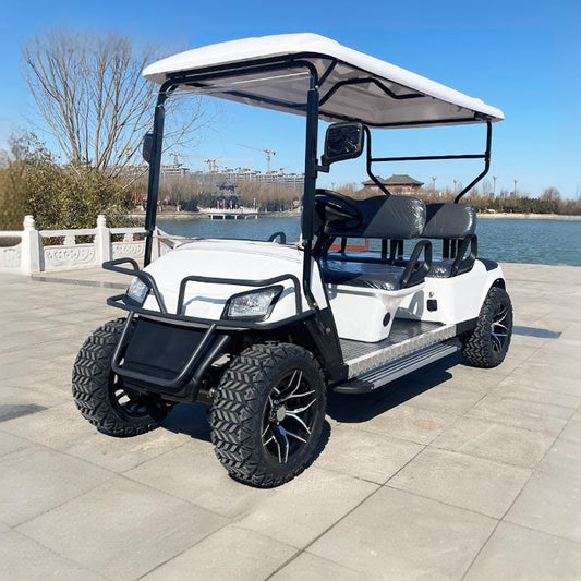 4 seats Golf cart manufacturer, electric sightseeing shuttle bus for tourist attractions, property viewing reception, property park patrol