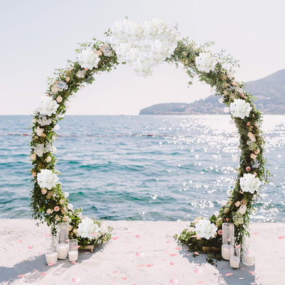 100 Pcs Silk Hydrangea Artificial Flowers | Fake Hydrangea Bouquet with Stems | Wedding DIY Floral Decor Supplies
