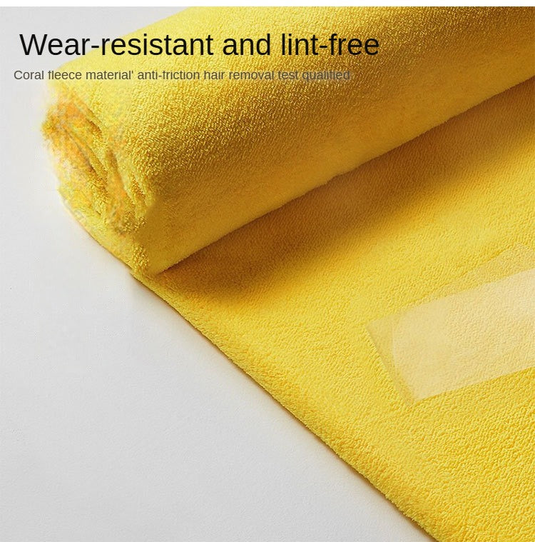 Car towel double-sided coral velvet cleaning towel thickened and enlarged cleaning rag absorbs water without leaving traces Car wash towels