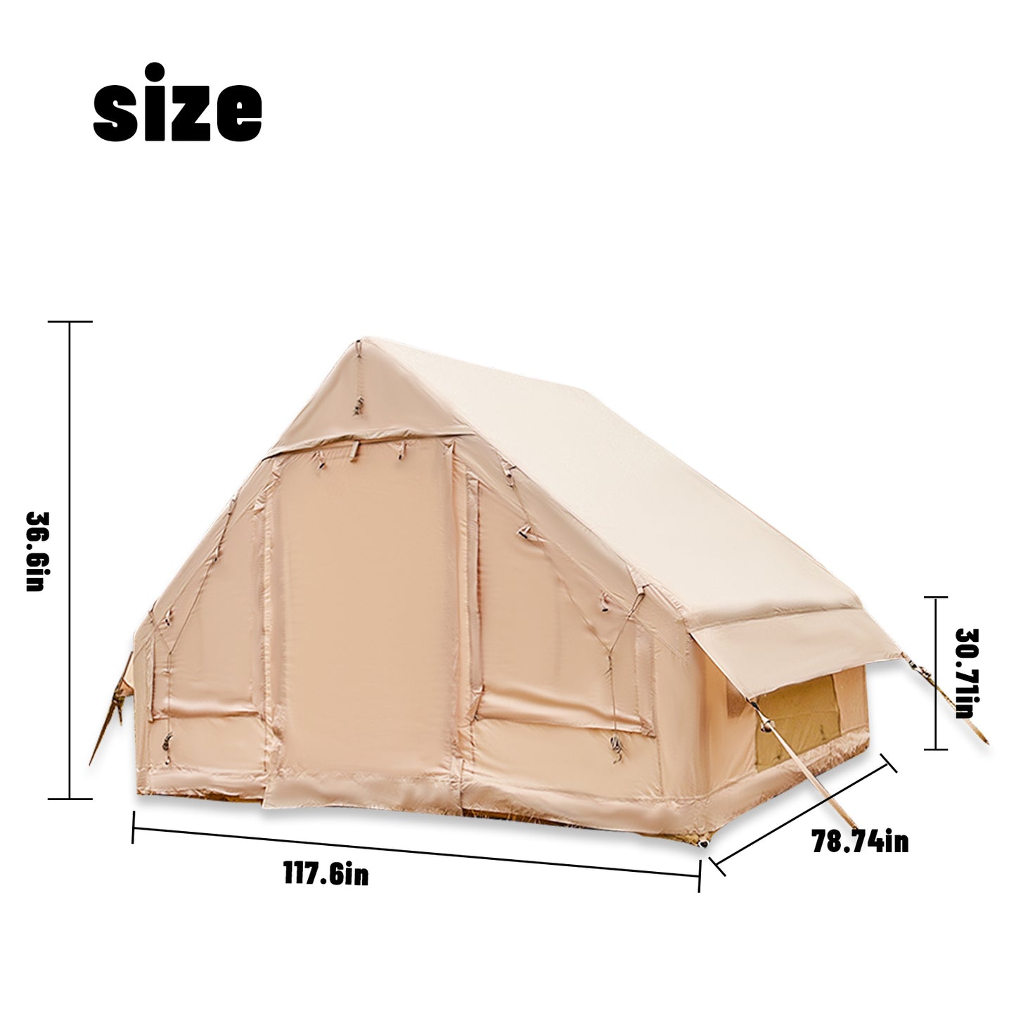 1-2 PERSON TENT Triangle Inflatable Camping Tent | Quick Setup | 4-Season Waterproof Windproof Outdoor Tent | Portable House Hiking & Fishing Special
