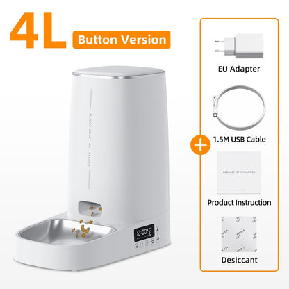 4L Automatic Pet Feeder Dispenser | Remote Control | Smart WiFi | For Pet Dry Food