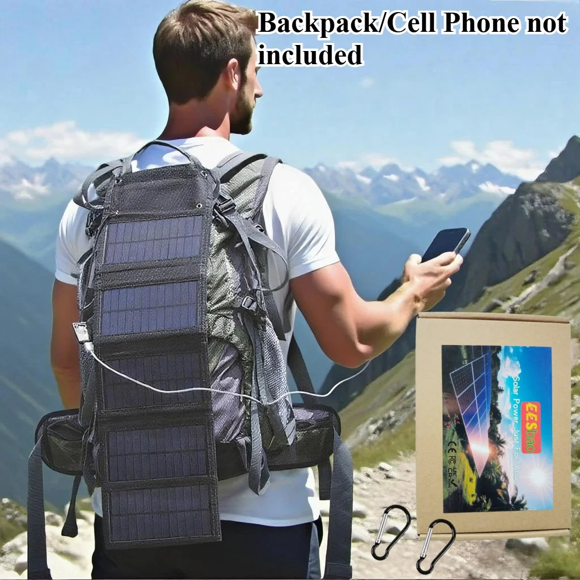 25W - 100W Foldable Waterproof USB Solar Charger | For Cell Phone & Tablet | Portable Outdoor Camping Emergency Power Supply