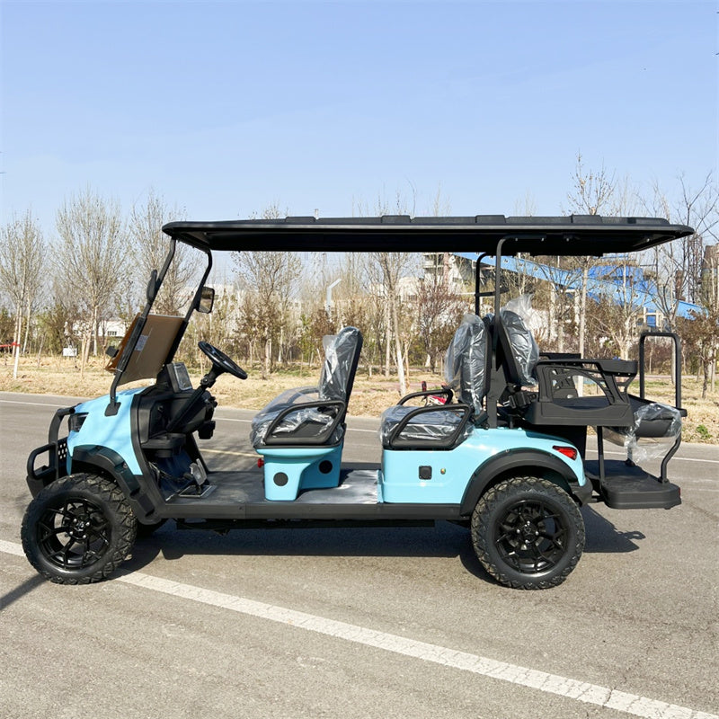 New Design 6-Seater Electric Golf Cart | 72V Lithium Battery | Street Legal Off Road | Aluminum Alloy Wheels