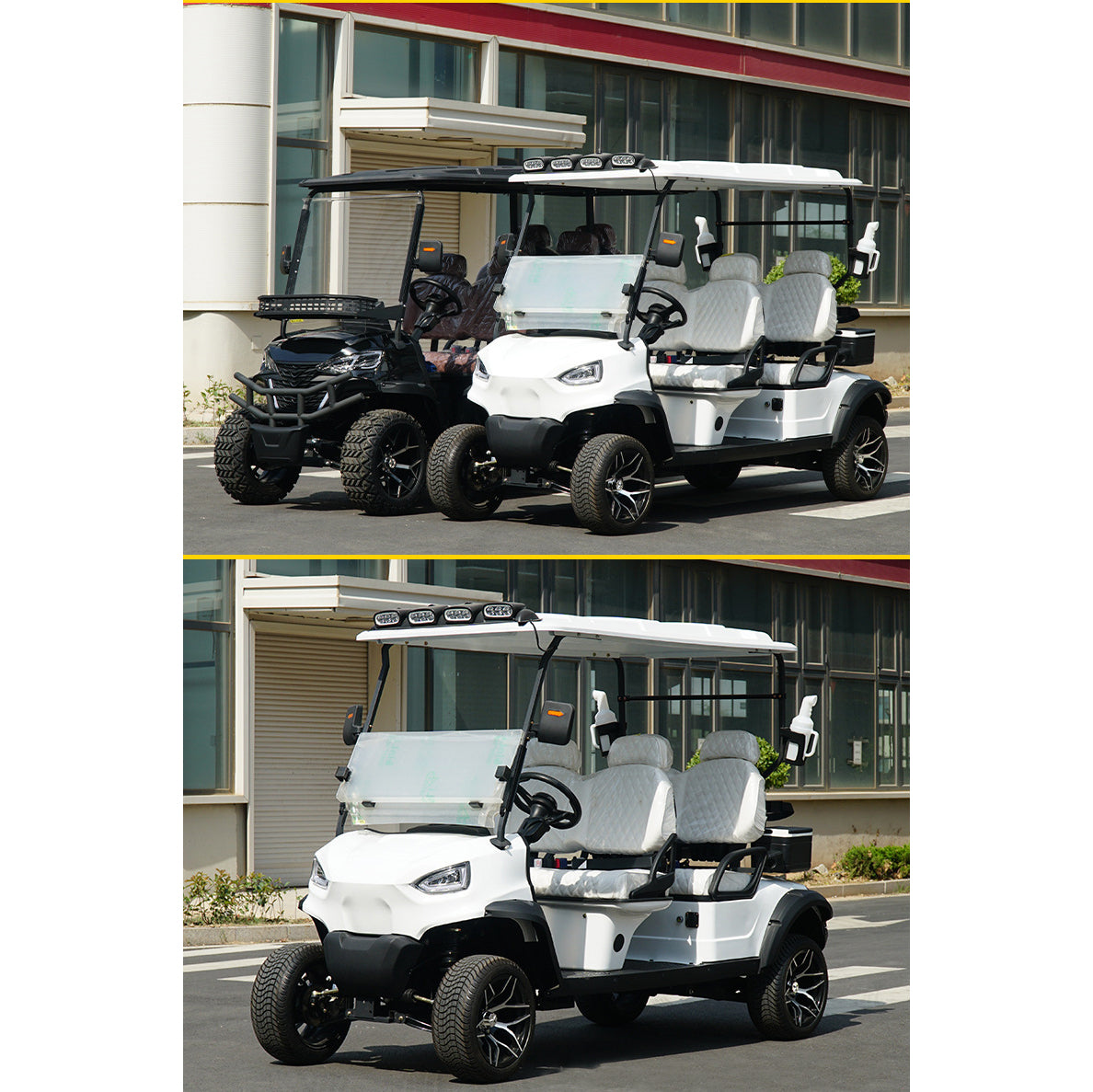 Golf carts, hotel and airport pickups, scenic area tours, and sightseeing vehicles