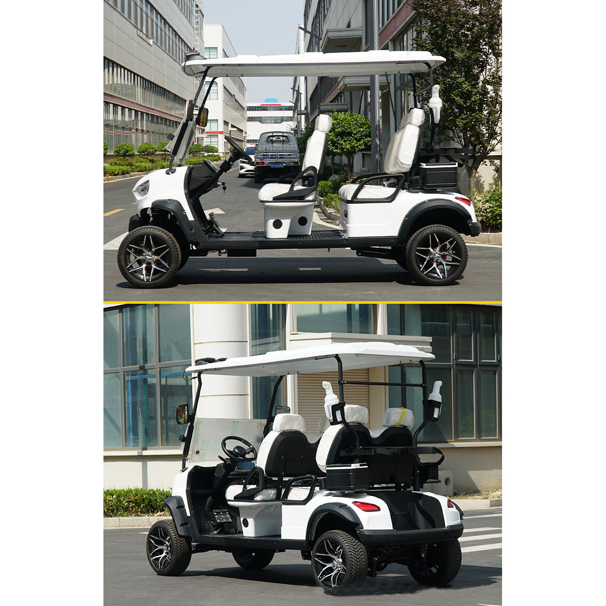 Golf carts, hotel and airport pickups, scenic area tours, and sightseeing vehicles