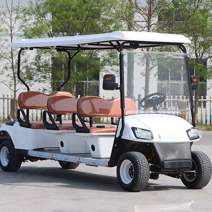 6-Seater Golf Cart | Four-Wheel Electric Sightseeing Car | Electric Golf Cart | Scenic Area Sightseeing Car | Foreign Trade Sightseeing Car