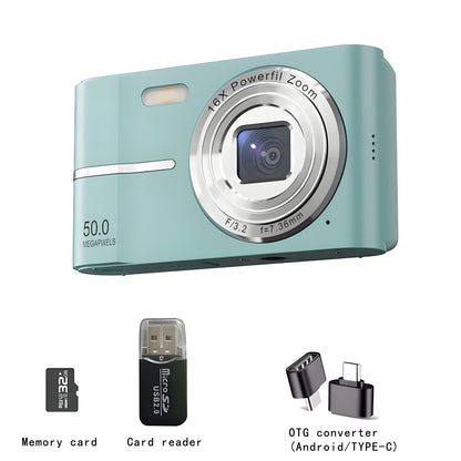 4K Digital Camera, 50MP, 16X, Student Camera, Outdoor Use