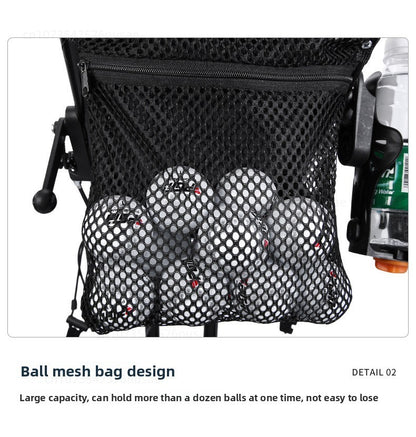 PGM Aluminium Alloy Golf Bag Cart | With Umbrella Holder & Bottle Cage | Foldable Four Wheels QC005