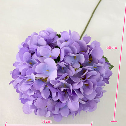 58cm Hydrangea Silk Artificial Flower Bouquet | Party Wedding Home Decor | Living Room Decoration Accessories
